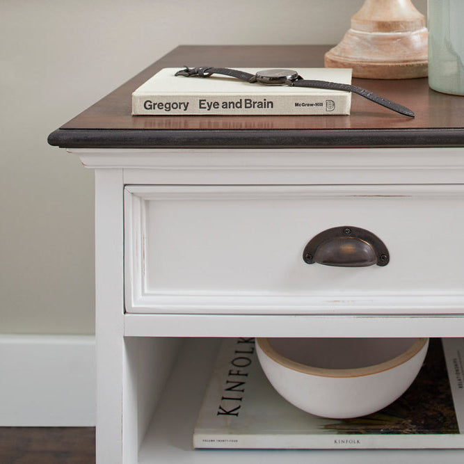 Halifax Accent Bedside Table with Shelves