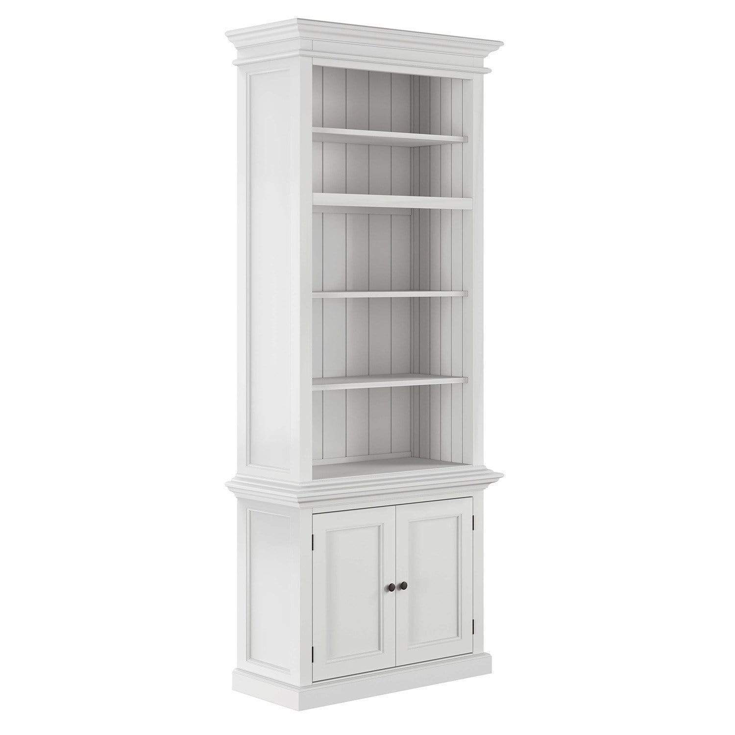 Halifax Slim Hutch Bookcase - White-Hutch Cabinet-by NovaSolo-I Wanna Go Home