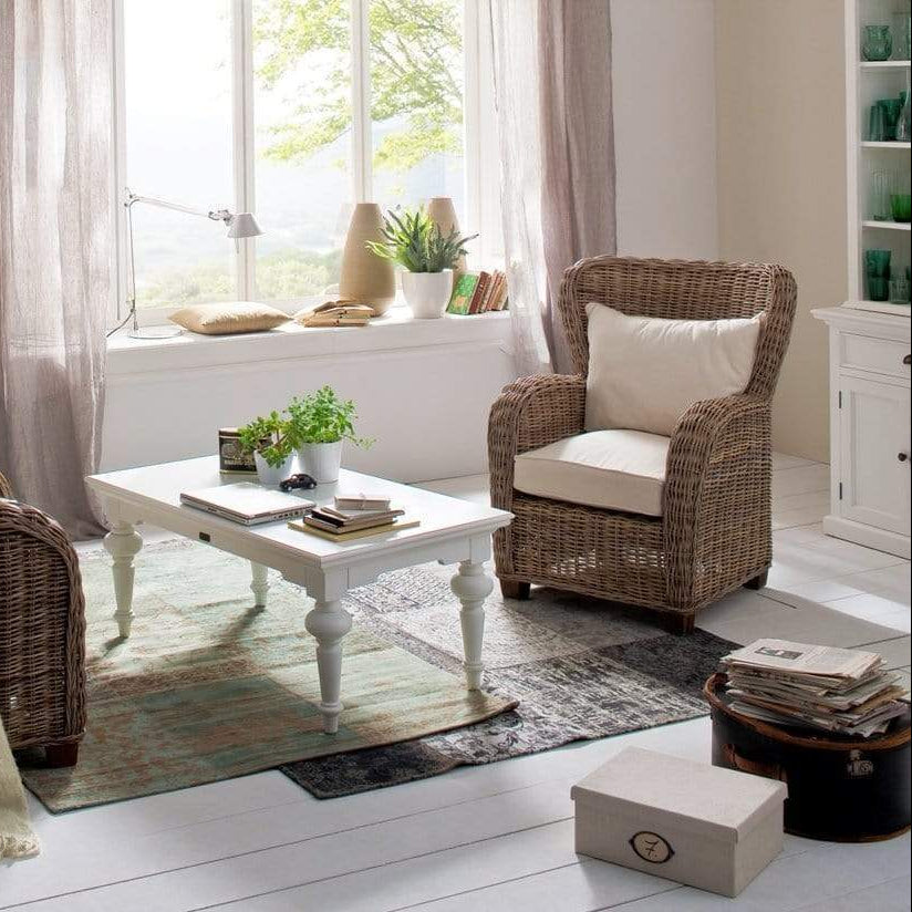 Provence Rectangle Coffee Table - White-Coffee Table-Novasolo-I Wanna Go Home