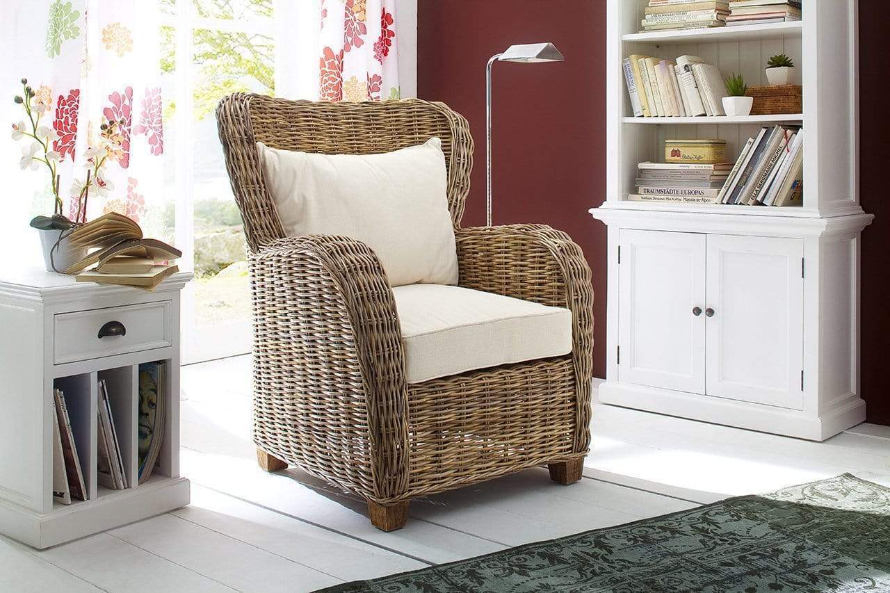Queen Kubu Rattan Arm Chair-Chair-Novasolo-I Wanna Go Home