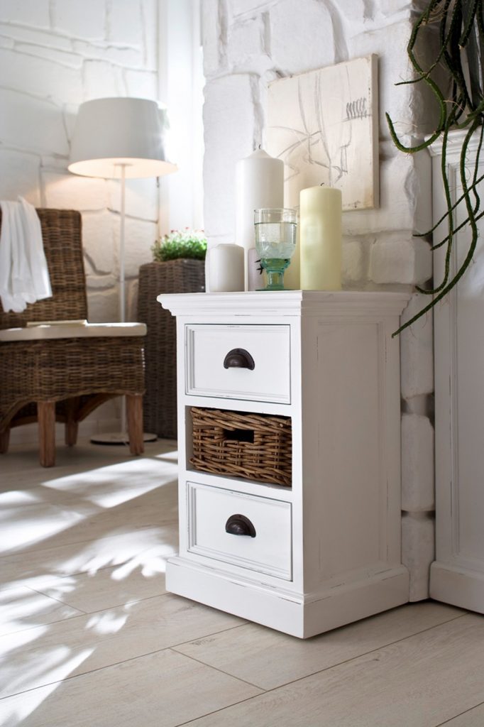 Halifax Bedside Storage Unit with Basket_2