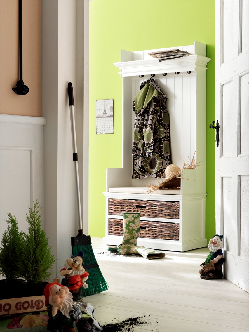 Entryway Coat Rack & Bench Unit