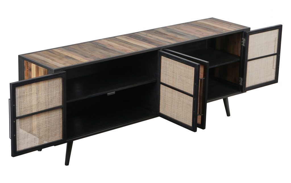 Nordic Rattan TV Dresser 4 Doors_3