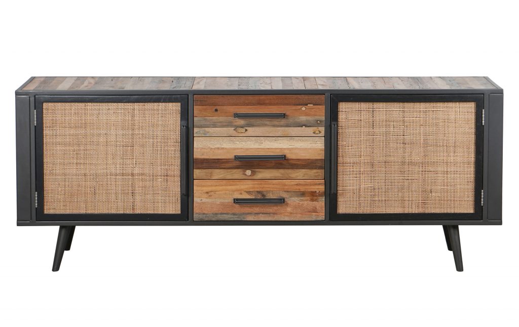 Nordic Rattan Buffet 2 Doors 3 Drawers_1