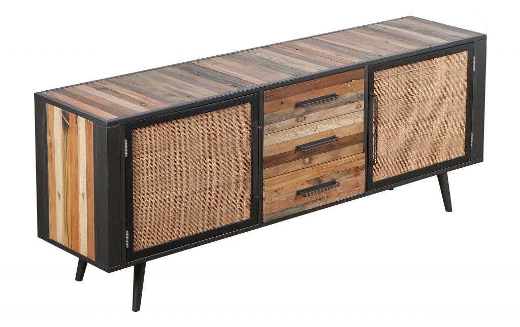 Nordic Rattan Buffet 2 Doors 3 Drawers_2