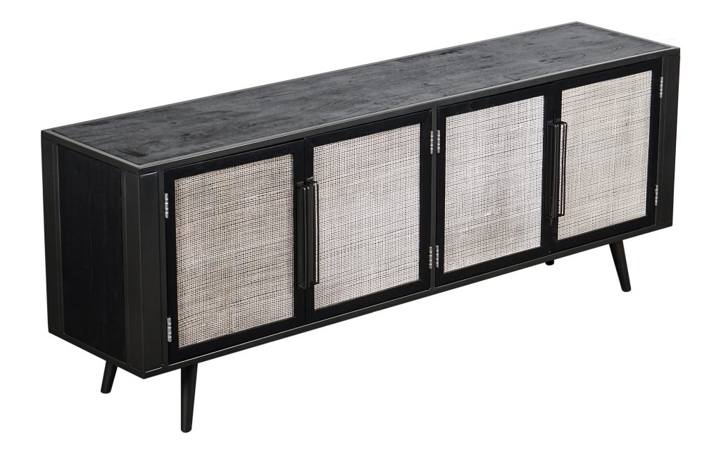 Nordic Mindi Rattan TV Dresser 4 Doors_2