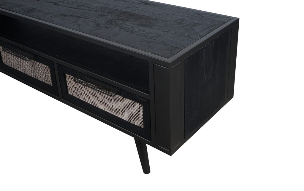 Nordic Mindi Rattan TV Dresser 3 Drawers_8