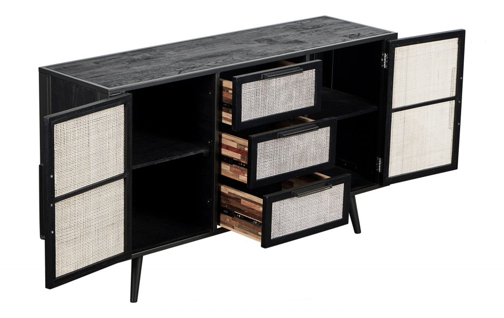 Nordic Mindi Rattan Buffet 2 Doors 3 Drawers_3