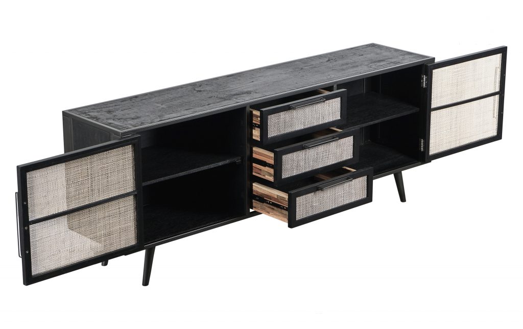 Nordic Mindi Rattan Buffet 2 Doors 3 Drawers_3