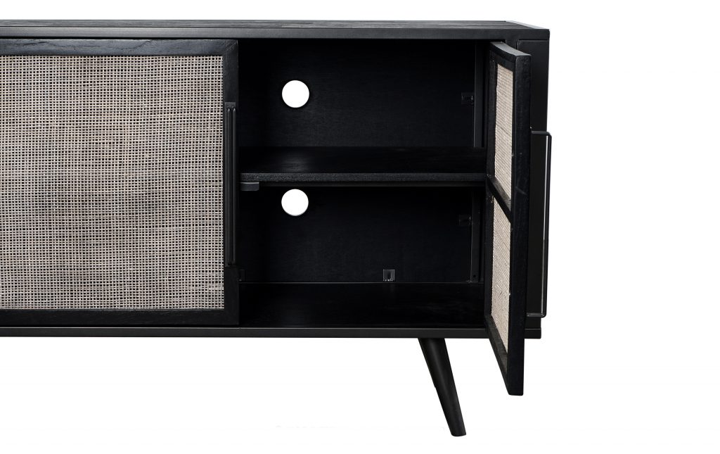 Nordic Mindi Rattan TV Dresser 3 Doors_6