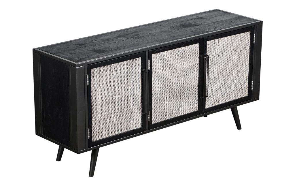 Nordic Mindi Rattan TV Dresser 3 Doors_2