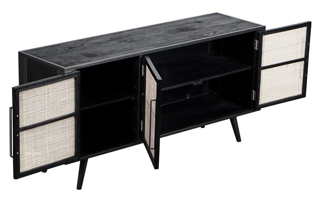 Nordic Mindi Rattan TV Dresser 3 Doors_3