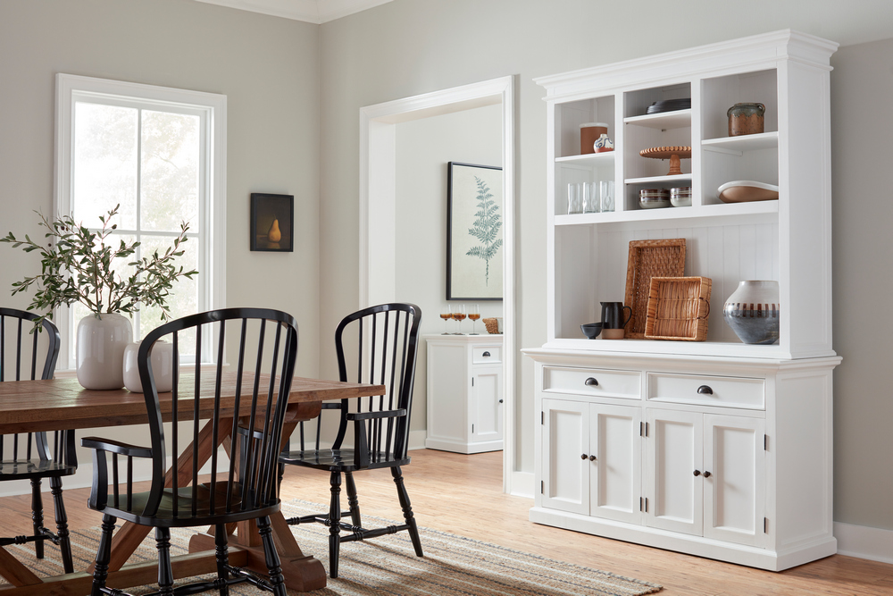 Buffet Hutch Unit with 2 Adjustable Shelves