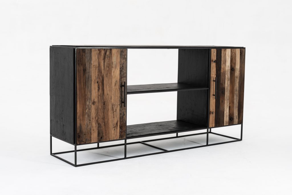 Rustika Sideboard 2 Doors Open Shelving_3