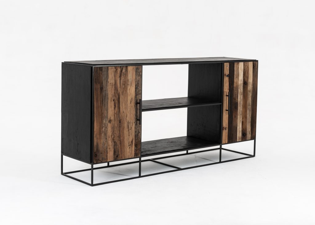 Rustika Sideboard 2 Doors Open Shelving_4