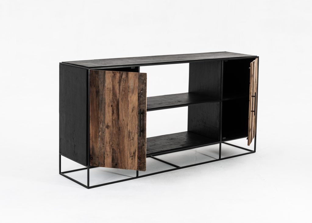 Rustika Sideboard 2 Doors Open Shelving_5