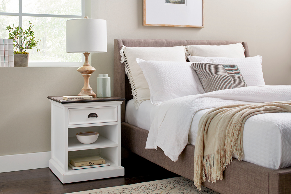 Bedside Table with Shelves