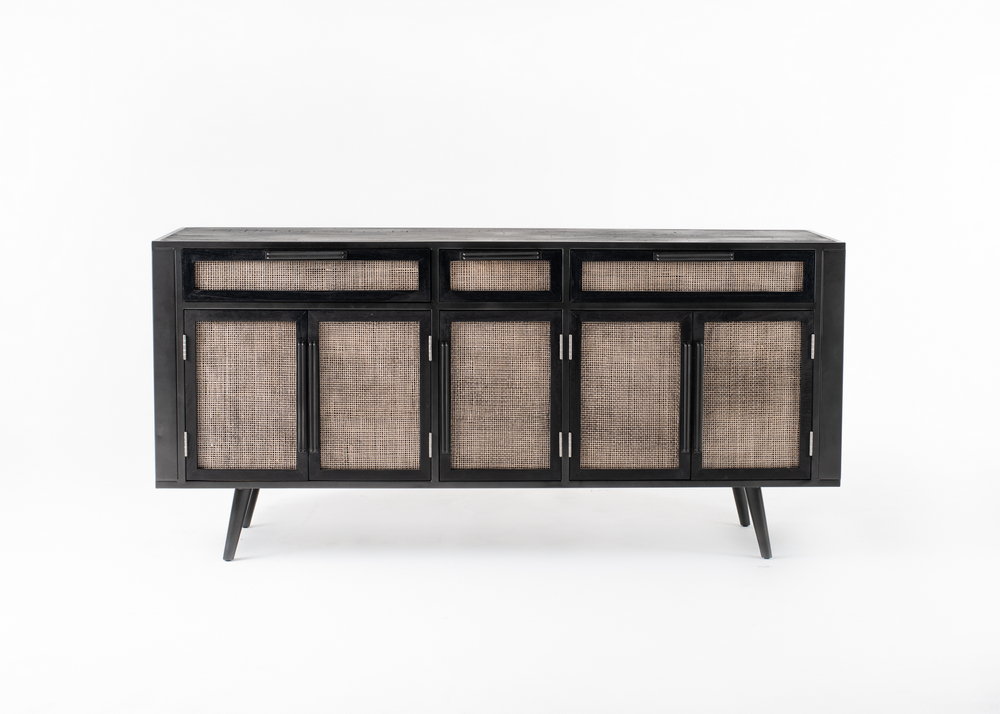 Nordic Mindi Rattan Buffet 5 Doors 3 Drawers_1