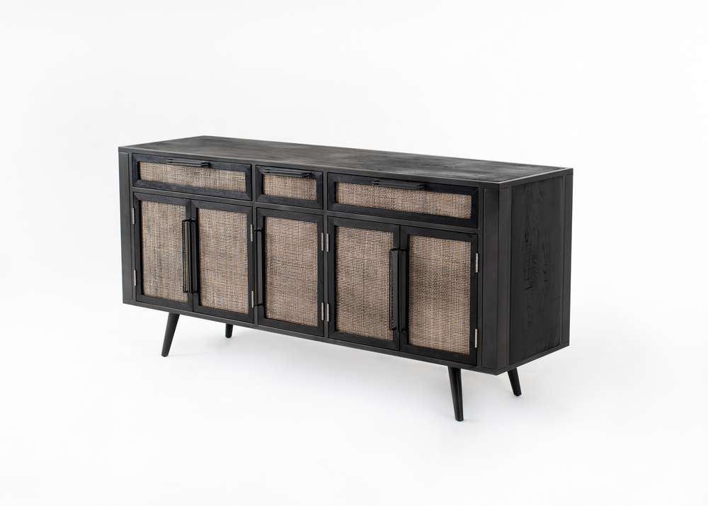 Nordic Mindi Rattan Buffet 5 Doors 3 Drawers_4